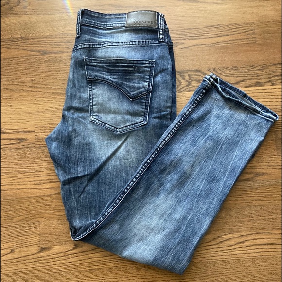 buckle distressed jeans